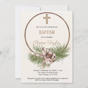 Boho Christmas Holoden Kranz Taufe Einladung