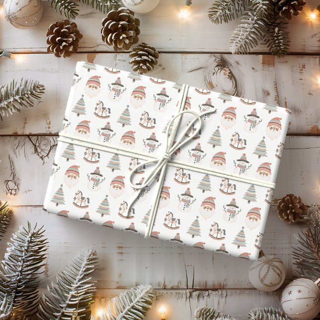 Boho Christmas Joy Holiday Geschenkpapier (Von Creator hochgeladen)