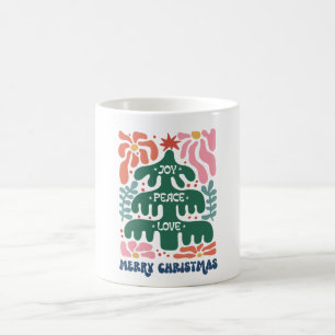 Boho Christmas Joy Peace Liebe Kaffeetasse