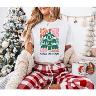 Boho Christmas Joy Peace Liebe T-Shirt