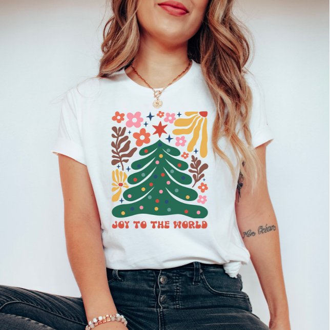 Boho Christmas Joy to The World T-Shirt (Von Creator hochgeladen)