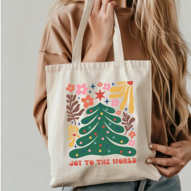 Boho Christmas Joy to The World Tragetasche (Von Creator hochgeladen)