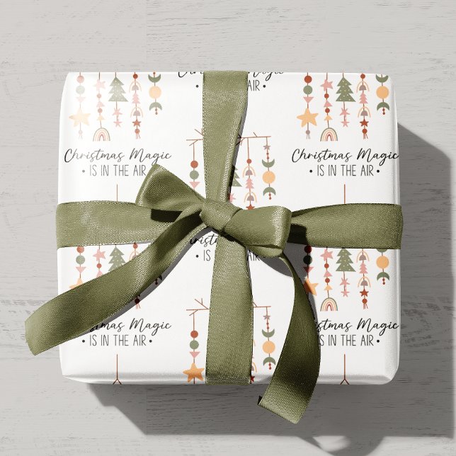 Boho Christmas Magic Festivals Holiday Geschenkpapier (Von Creator hochgeladen)