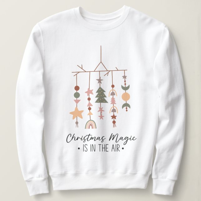 Boho Christmas Magic Festivals Holiday Sweatshirt (Design vorne)