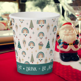 Boho Christmas Paper Cup Pappbecher