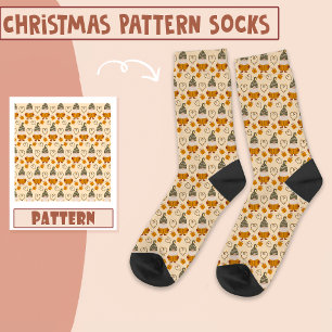 Boho Christmas Party Gnomies Sock Boho Socks Socken