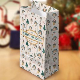 Boho Christmas Small Geschenktasche Kleine Geschenktüte