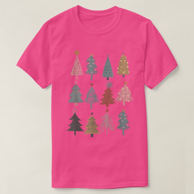 Boho Christmas Tree Frory Christmas Matching Chris T-Shirt (Design vorne)