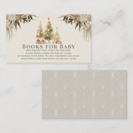 Boho Christmas Trees Baby Shower Book Request Begleitkarte