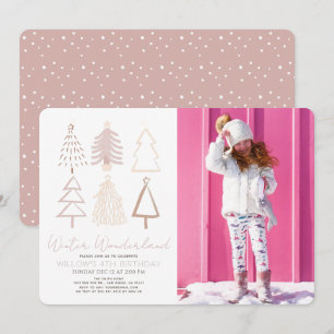 Boho Christmas Trees Winter Wonderland Geburtstag Einladung