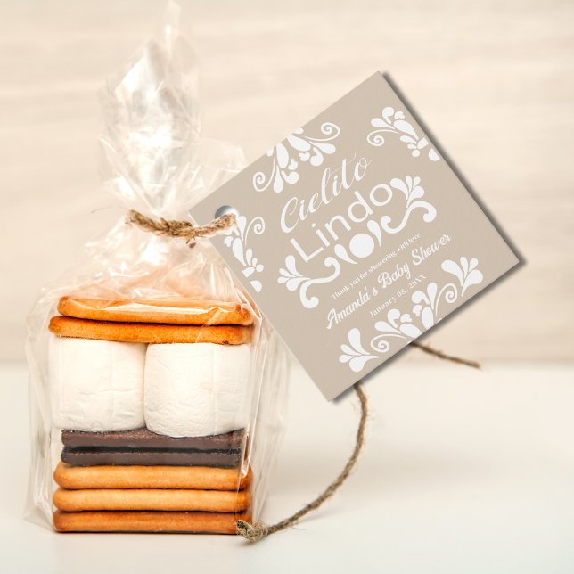 Boho Cielito Lindo Mexican Baby Shower Geschenkanhänger (Von Creator hochgeladen)