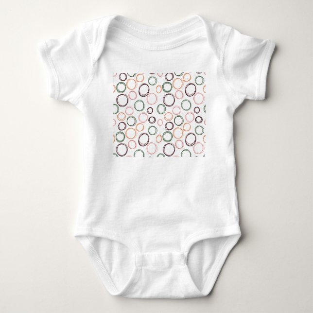 Boho Circles Baby Strampler (Vorderseite)