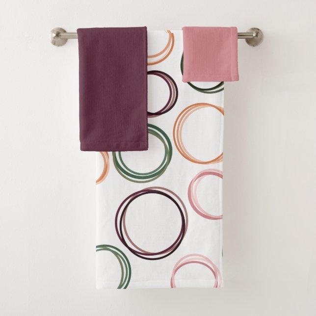 Boho Circles Badetuch-Set Badhandtuch Set (Insitu)