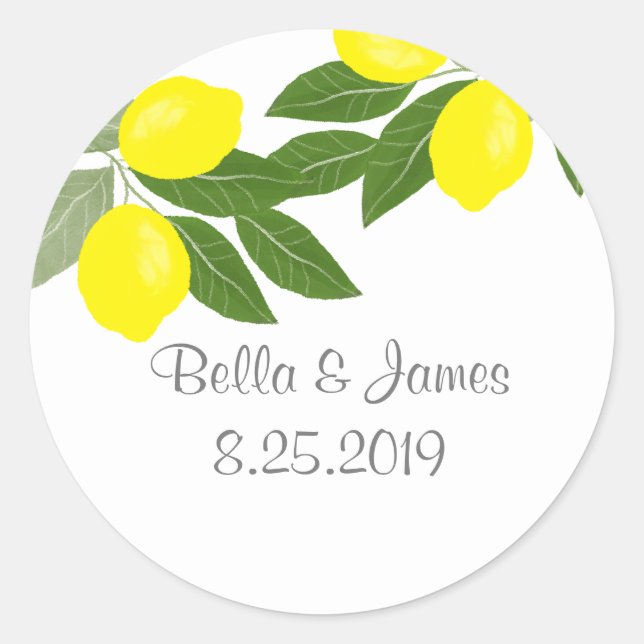 Boho Citrus Lemon Stickers (Vorderseite)