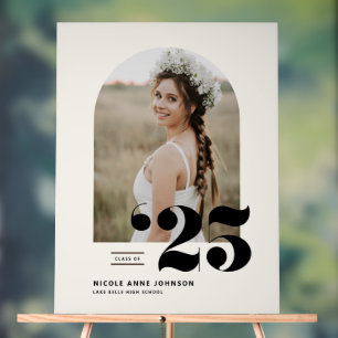 Boho Class of 2025 Arch Foto Abschluss Acrylschild