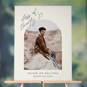 Boho Class of 2025 Arch Foto Abschluss Acrylschild