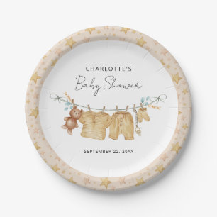 Boho Clothesline Baby Duschpapier Teller