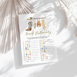 Boho Clothesline Babydusche Emoji Pictionary Game