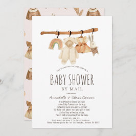 Boho Clothesline Girl Baby Dusche von Mail Einladung