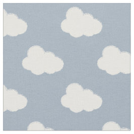 Boho Clouds Sky Simple Gender Neutral Kids Blue Stoff