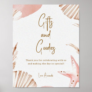 Boho Coastal Baby Shower Geschenke & Gute Dinge Sc Poster