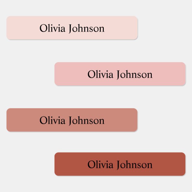 Boho color Kids Waterproof Name Labels Etiketten (Gruppe)