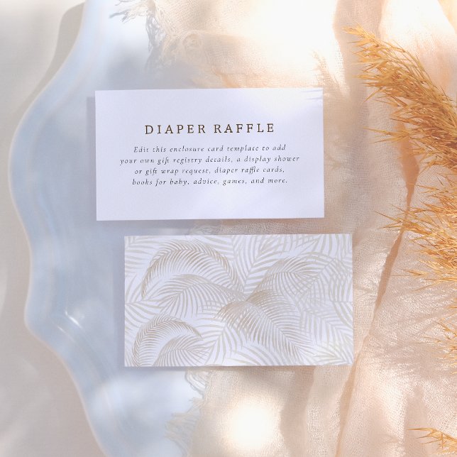 Boho Color Palm Verlasse Minimalistische Babydusch Begleitkarte (Von Creator hochgeladen)