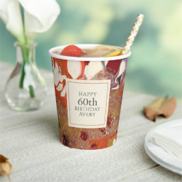Boho Colorful Abstrakt 60. Geburtstagsparty Pappbecher