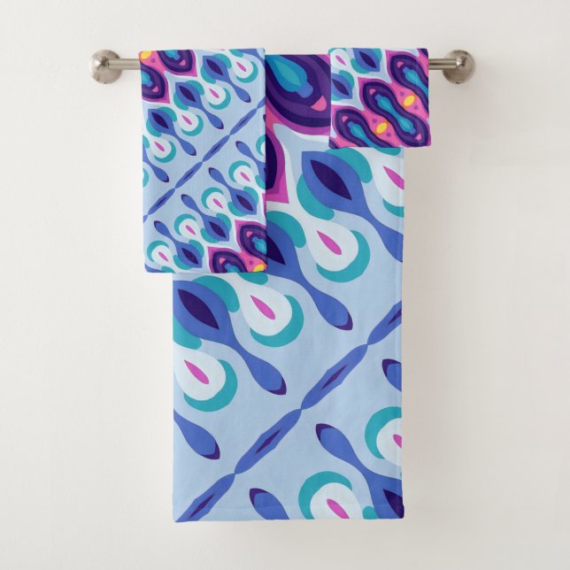 Boho Colorful blue 39 Badhandtuch Set (Insitu)