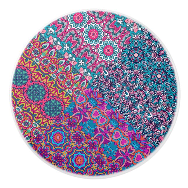 Boho Colorful   Keramikknauf (Vorderseite)