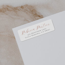 Boho Colors Elegantes Script Einfache Rücksendeadr