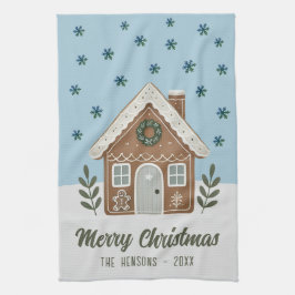 Boho Cookie House Snowflakes Familie Geschirrtuch