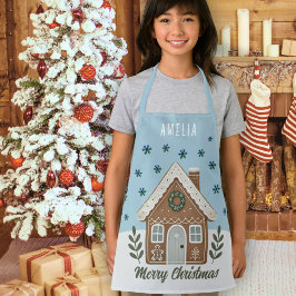 Boho Cookie House Snowflakes Familie Kleine Christ Schürze