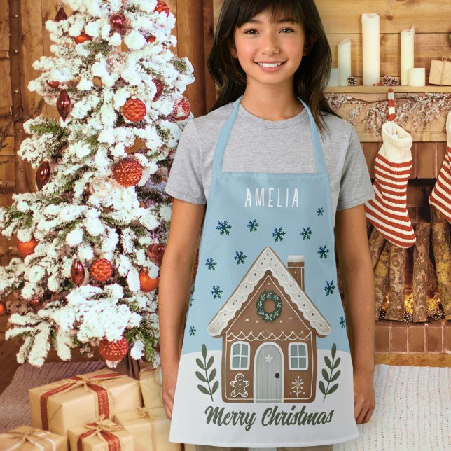 Boho Cookie House Snowflakes Familie Kleine Christ Schürze (Von Creator hochgeladen)
