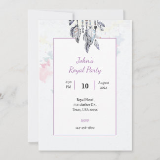 Boho coole Royal-Party Einladung