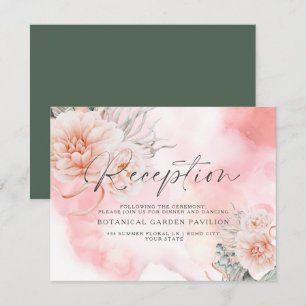 BOHO Coral Rose Blume Aquarell Empfang