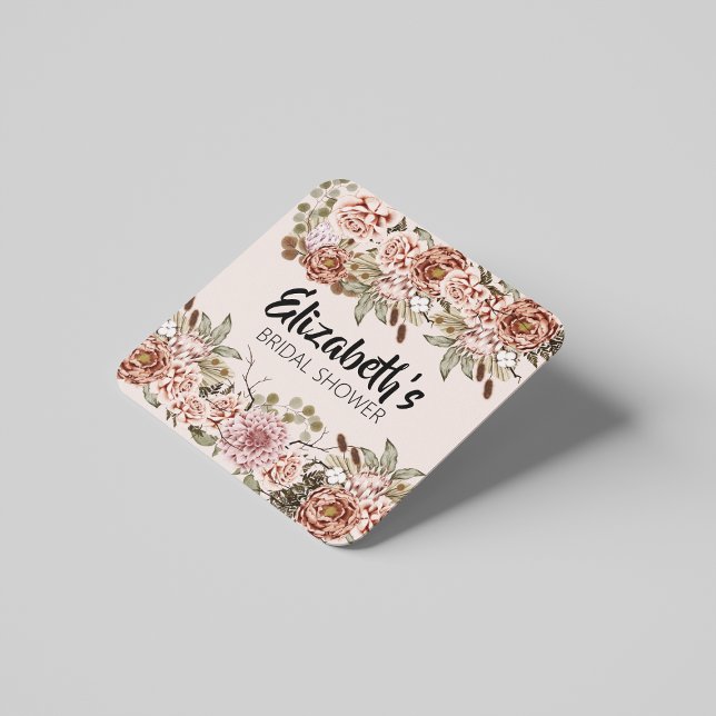 Boho Cotattcore Gezaubertes Hochzeitthema maßgesch Rechteckiger Pappuntersetzer (Von Creator hochgeladen)