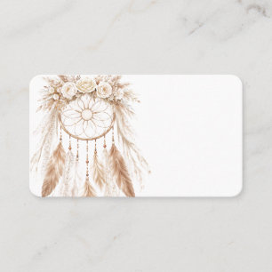 Boho Cottage Shabby Chic Federn Visitenkarte