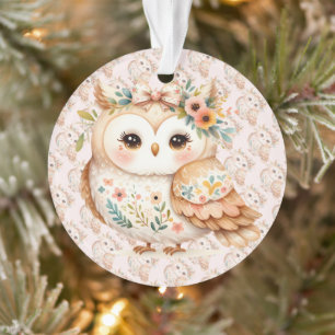 Boho-Cottagecore-Eule-Floral-Farmcore-Charm Ornament