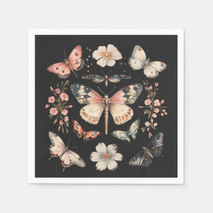 Boho Cottagecore Monarch Butterfly Serviette