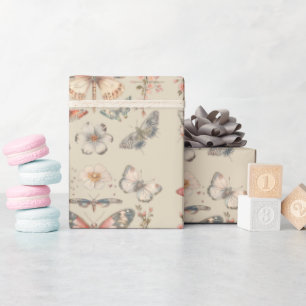 Boho Cottagecore Monarch Schmetterling Geschenkpapier