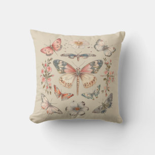 Boho Cottagecore Monarchfalter Kissen