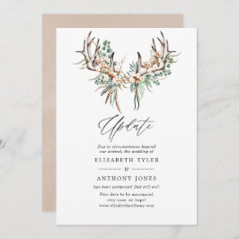 Boho Cotton und Eucalyptus Boho Wedding Update Einladung