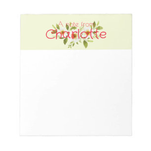 Boho-Country-Blumen-Daisy-Aquarell-Gelb Notizblock