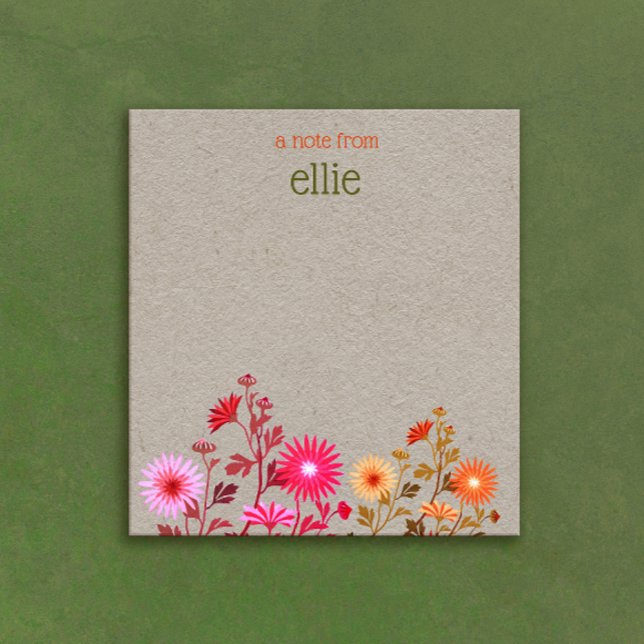 Boho Country Floral Kraft Notizblock (Von Creator hochgeladen)