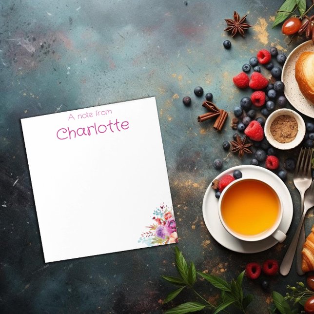 Boho Country Vintage Wildblume Aquarell Notizblock (Von Creator hochgeladen)