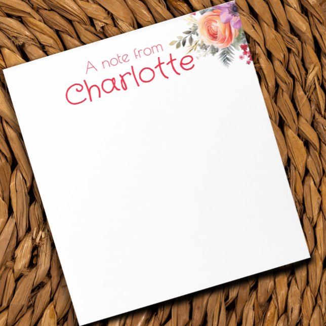 Boho Country Vintage Wildblume Aquarell Notizblock (Von Creator hochgeladen)