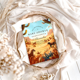 Boho Country Western Baby Shower Einladung