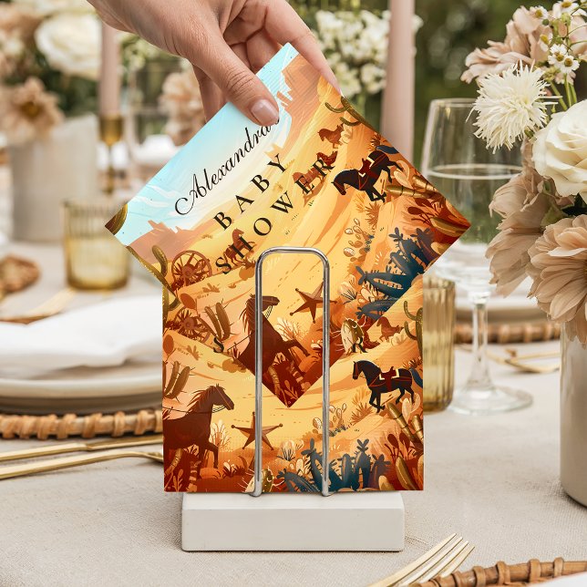 Boho Country Western Baby Shower Serviette (Von Creator hochgeladen)