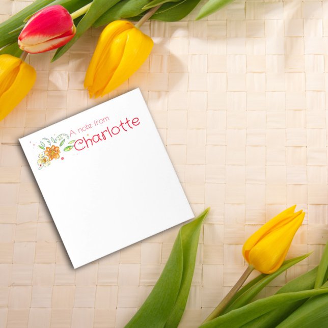 Boho Country Wildblume Aquarell Notizblock (Von Creator hochgeladen)